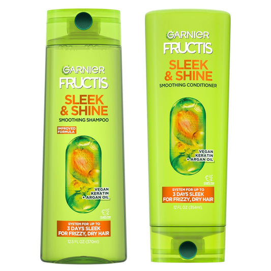 Garnier_Fructis_Sleek_&_Shine_Shampoo_(22_Fl_Oz)_+_Conditioner_(21_Fl_Oz)_Set_for_Frizzy,_Dry_Hair,_Plant_Keratin_+_Argan_Oil_(2_Items),_1_Kit_(Packaging_May_Vary)