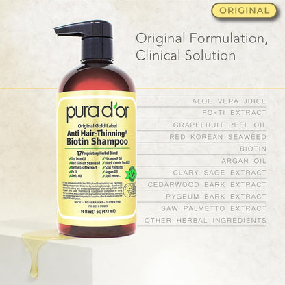 PURA_D'OR_Anti-Thinning_Biotin_Shampoo_and_Conditioner,_CLINICALLY_TESTED_Effective_Results,_Herbal_Blend_Thickening_Products_For_Women_&_Men,_Original_Gold_Label_Set,_Natural_Earthy_Scent,_16oz_x2_|_Deep_Moisturizing