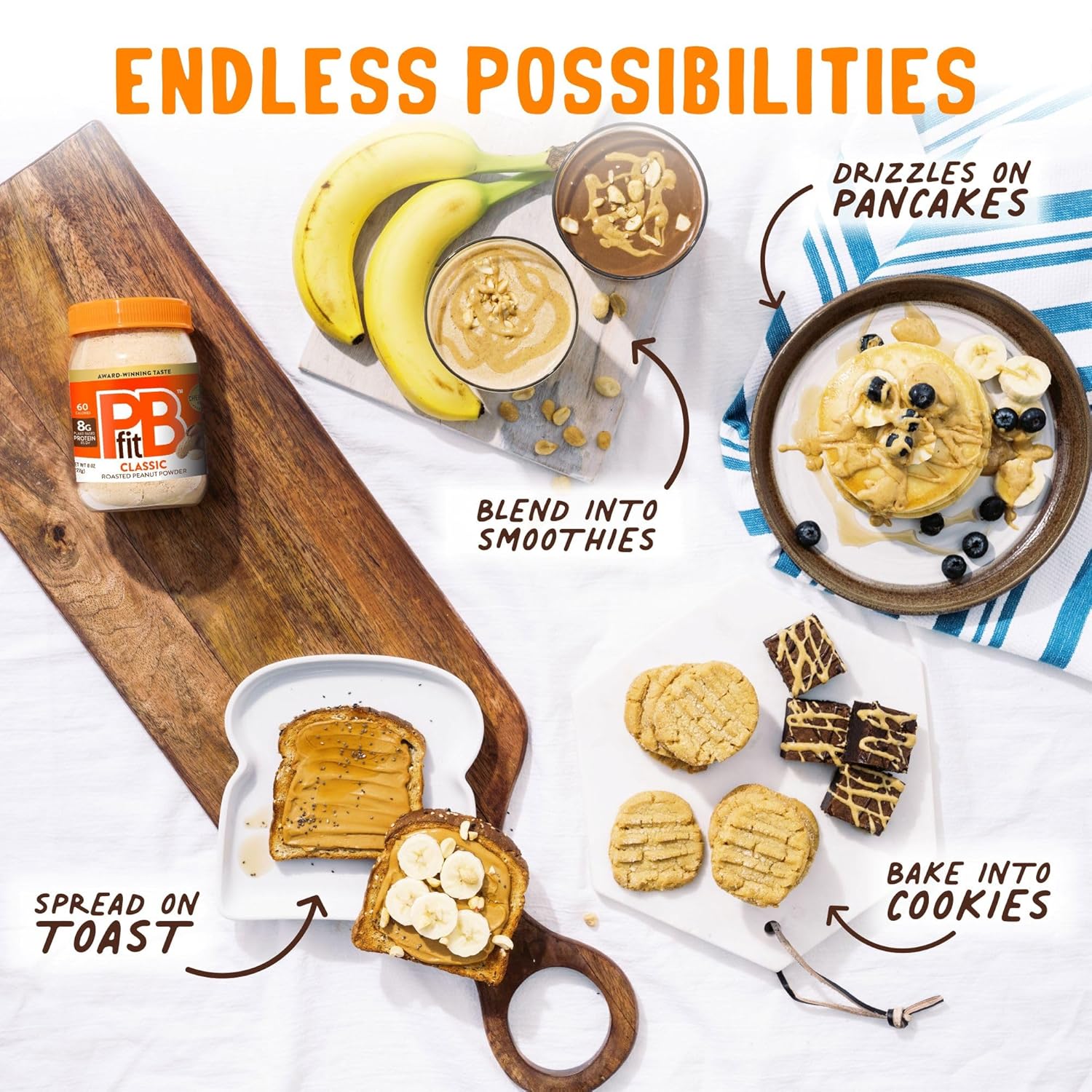PBfit_8_Ounce_Classic_Peanut_Butter_Powder,_Powdered_Peanut_Butter_Spread_From_Real_Roasted_Peanuts,_8g_of_Protein_8%_DV,_Gluten-Free,_60_calories,_87%_less_fat_(Pack_of_1)