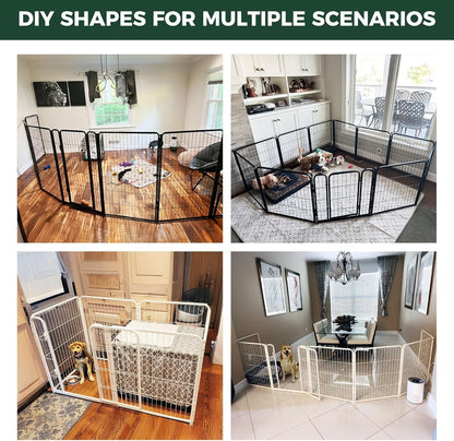 FXW_Homeplus_Unleashed_Indoor_Dog_Playpen_-_Stress-Free_and_Safe_Play,_Heavy_Duty_24_Inch_6_Panels_Dog_Pen_for_Puppy_and_Small_Dogs,_Black│Patented