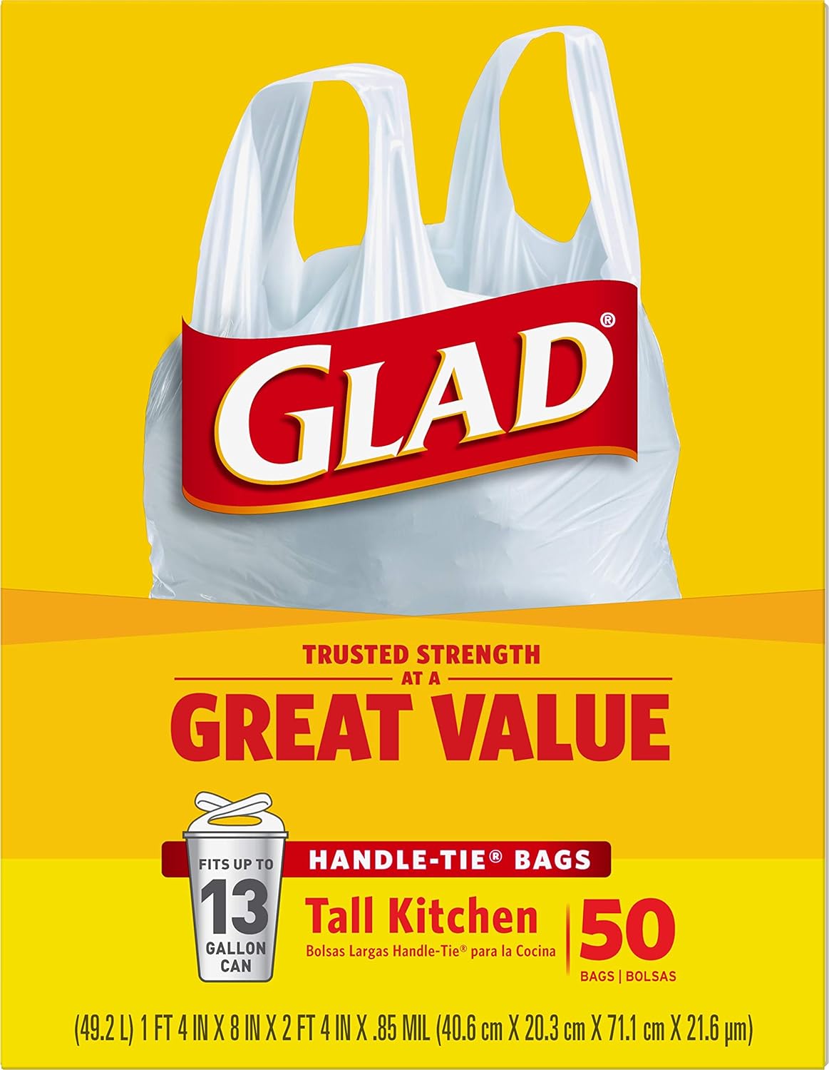 Glad_Tall_Kitchen_Trash_Bags_13_Gallon,_Unscented_Garbage_Bags,_Handle-Tie,_50_Count