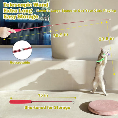 MeoHui_Cat_Toys_for_Indoor_Cats,_Interactive_Cat_Toy_2PCS_Retractable_Wand_Toy_and_9PCS_Cat_Feather_Toys_Refills,_Funny_Kitten_Toys_Cat_Fishing_Pole_Toy_for_Bored_Indoor_Cats_Chase_and_Exercise