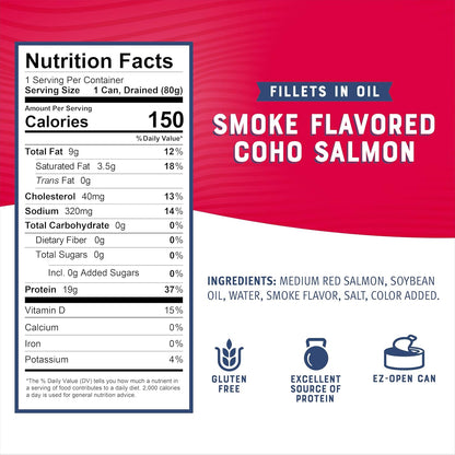 Bumble_Bee_Smoke_Flavored_Red_Coho_Salmon_Fillets_in_Oil,_3.75_oz_(Pack_of_1)_-_19g_Protein_-_Skinless,_Boneless_-_Great_for_Snacks_&_Recipes_-_Gluten_Free