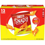 Cheez-It Snap'd Cheese Cracker Chips, Thin Crisps, Lunch Snacks, Variety Pack, 15oz Box (20 Packs)