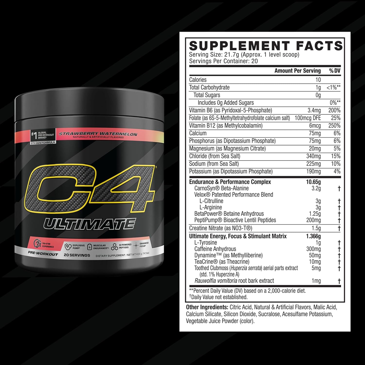 C4_Ultimate_Pre_Workout_Powder_Watermelon_-_Sugar_Free_Preworkout_Energy_Supplement_for_Men_&_Women_-_300mg_Caffeine_+_3.2g_Beta_Alanine_+_2_Patented_Creatines_-_20_Servings