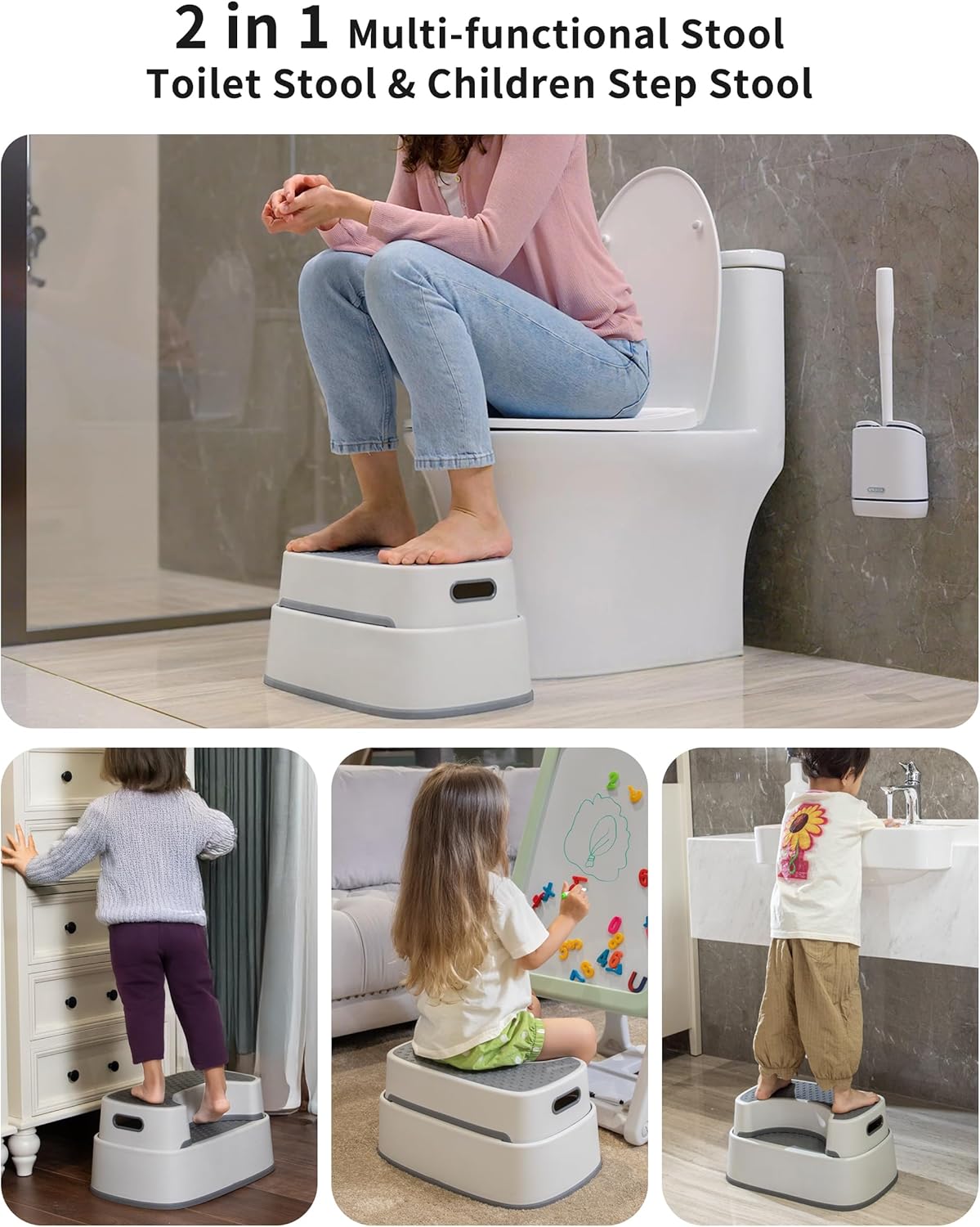 MR.SIGA_Toilet_Stool_Squat_Adult,_Bathroom_Stool_Heavy_Duty,_Anti_Slip_Toilet_Step_for_Bathroom,_Toddler_Step_Stool_for_Kids,_Off-White_&_Dark_Gray