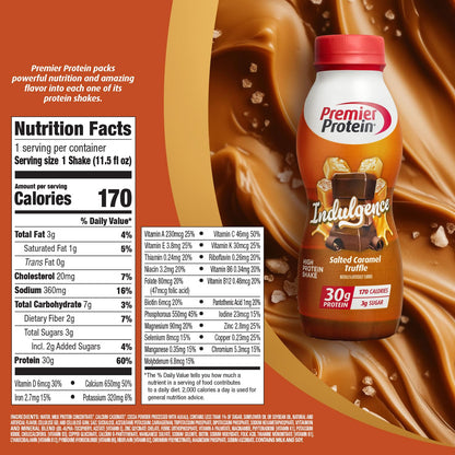 Premier_Protein_Shake_INDULGENCE,_Salted_Caramel_Truffle,_30g_Protein,_170_Calories,_3g_Sugar,_11.5_fl_oz,_12_Pack_(Packaging_May_Vary)