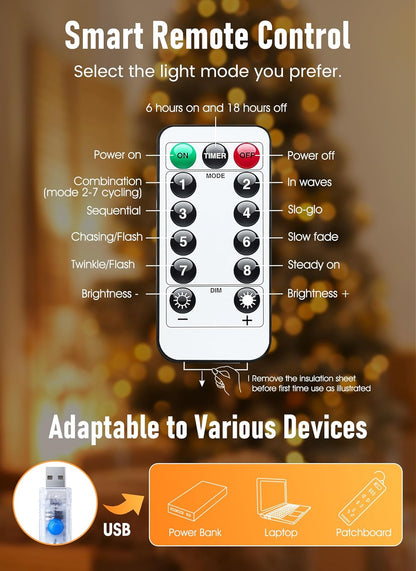 Minetom_Twinkle_Fairy_Lights,_33_ft_100_LED_USB_Plug_in_String_Lights_with_Remote_and_Timer,_Waterproof_8_Modes_for_Bedroom_Indoor_Wreath_DIY_Party_Wedding_Christmas_Holiday_Decoration