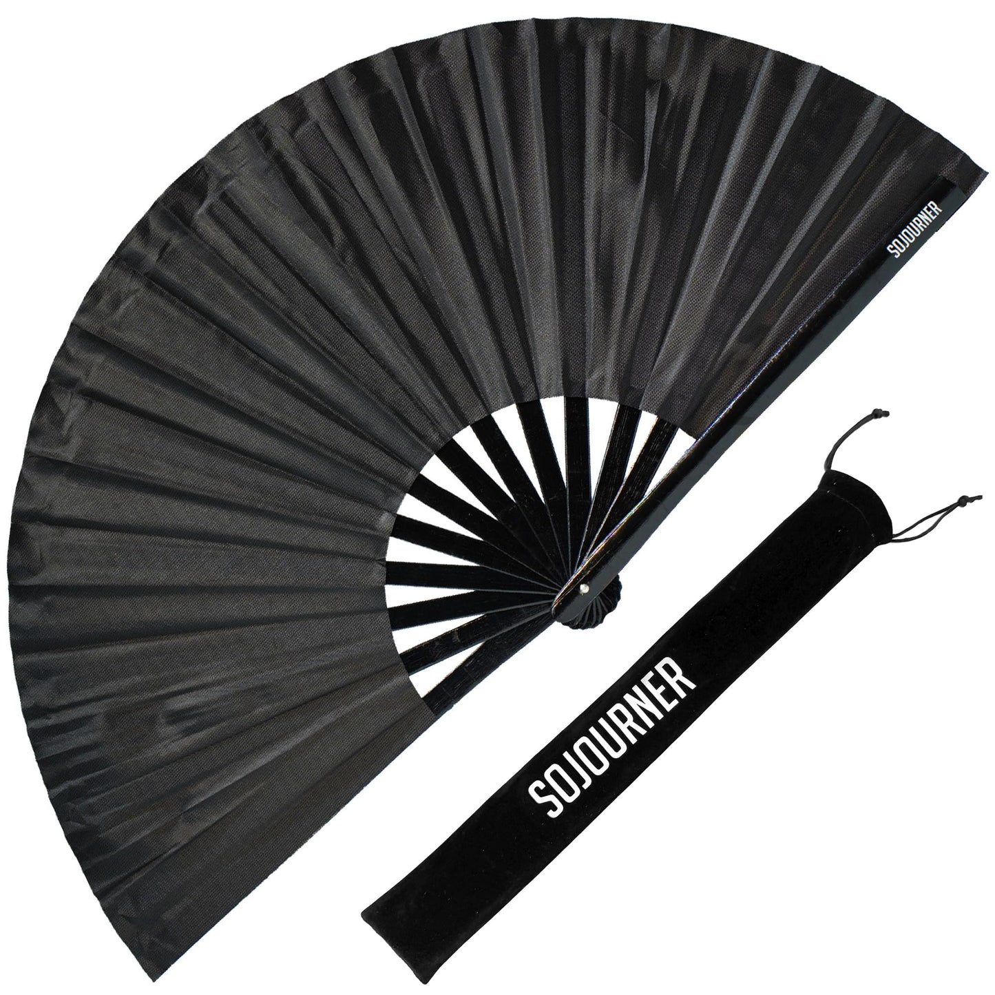 SoJourner Bags Rave Fan - Large Folding Fan - Clack Fan Hand Fan for Raves, Halloween, Burlesque, Rainbow Outfits for Women &amp;amp; Festival Accessories