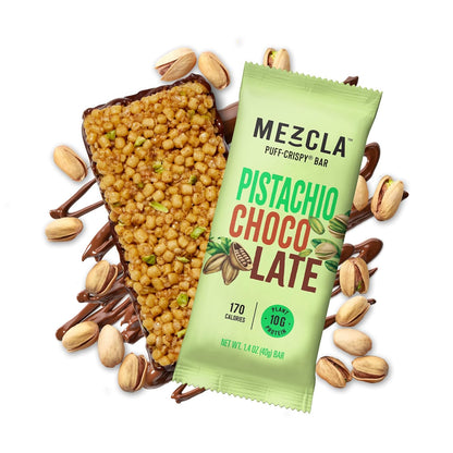 Mezcla_Puff_Crispy_Protein_Bars,_Gluten_Free_&_Vegan_Protein_Bars,_10g_Protein,_Alt_for_Crispy_Rice_Treat,_Granola_Bars_&_Breakfast_Bars,_Healthy_Snacks_for_Adults_(1_Count_(Pack_of_1),_Pistachio_Chocolate)