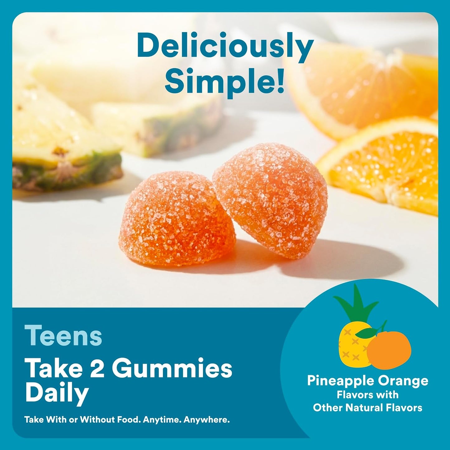 SmartyPants_Teen_Guy_Plus_Multi_&_Omegas_Multivitamin_Gummies_with_Omega_3_DHA/EPA,_Vitamins_D3,_C,_B12,_B6,_A,_K,_Zinc,_Folate,_Gluten_Free,_Clean_Label,_Pineapple_Orange,_60_Gummies_(30_Day_Supply)