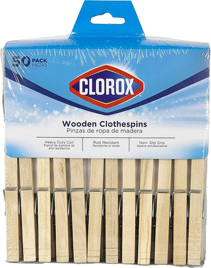 Clorox_Wood_Clothespins_with_Spring_–_Value_Pack_Set_of_50_|_Rust_Resistant,_Heavy-Duty_Coil,_Non-Slip_Grip_for_Line_Drying_Laundry,_Chip_Clips,_Crafts,_50_Pack