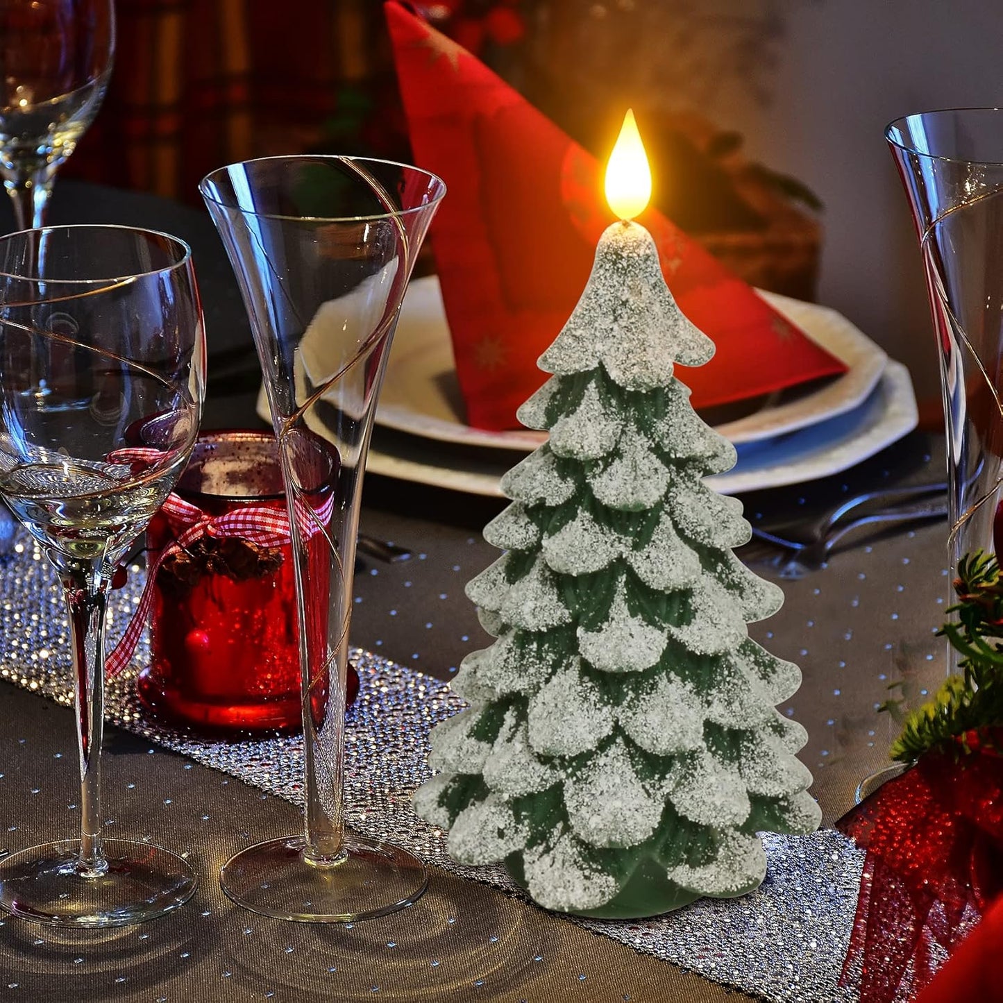 PChero_Christmas_Tree_LED_Candle_with_Remote_Timer,_4.13x7.9_Inch_Real_Wax_Battery_Operated_Pillar_Candle_Flameless_Flickering_for_Xmas_Eve_Gift_Holiday_Home_Party_Room_House_Decor