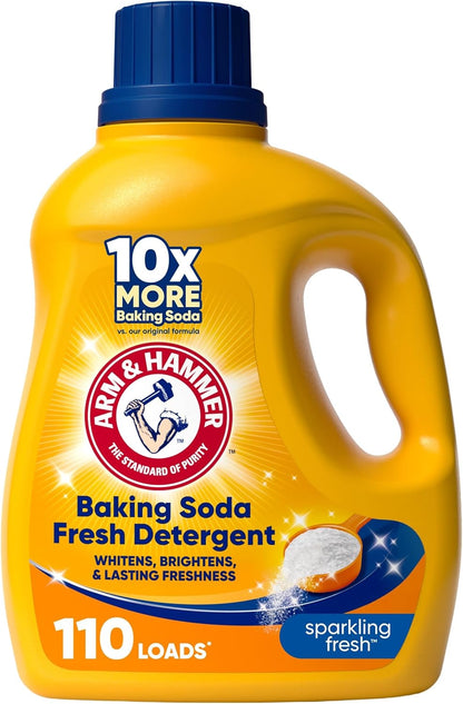 ARM_&_HAMMER_Baking_Soda_Fresh_Liquid_Laundry_Detergent,_Sparkling_Fresh_Scent,_110_Loads,_110_Fl_Oz