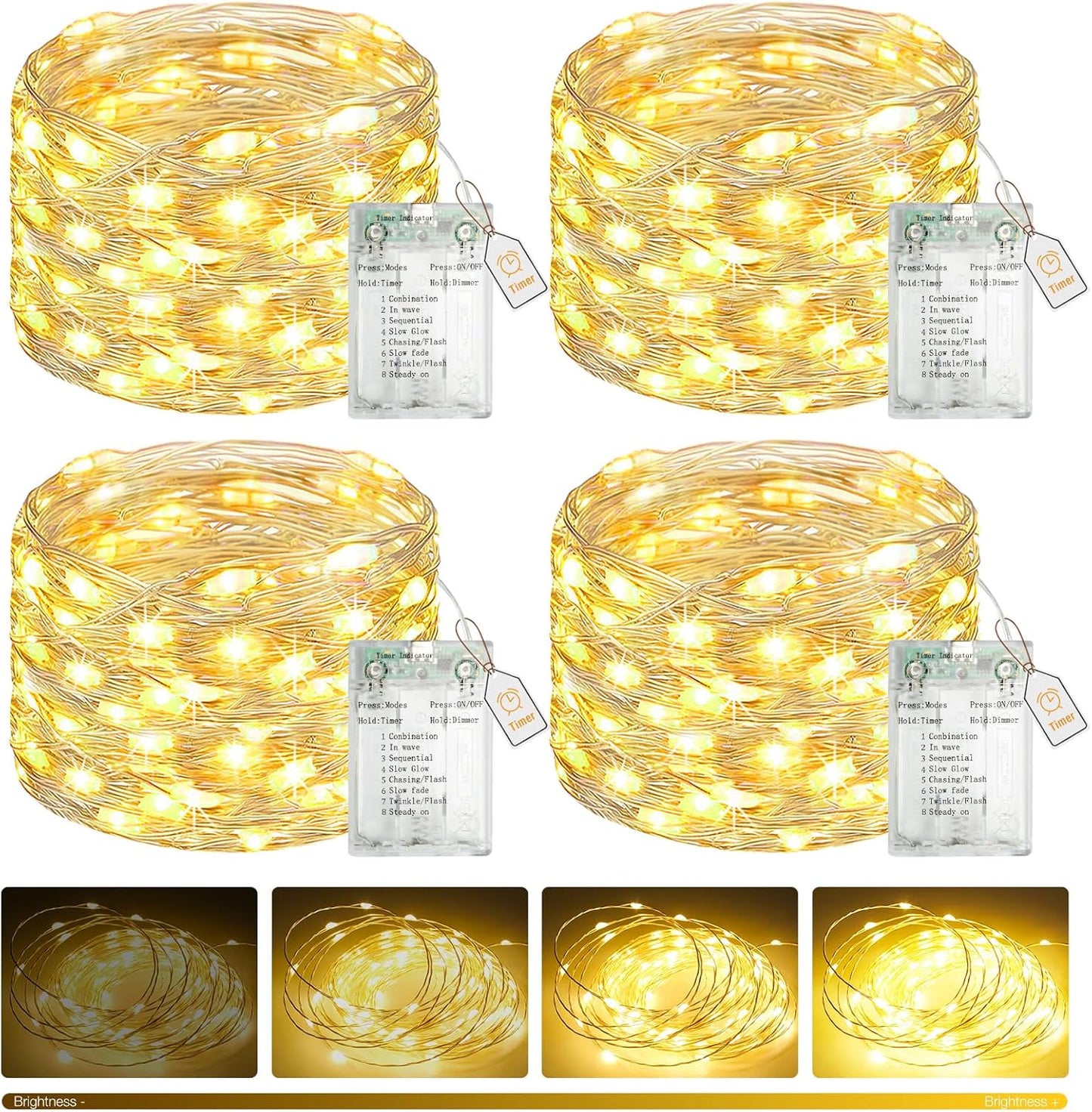 btfarm_4_Pack_Fairy_Lights_Battery_Operated_with_Timer,_16.4_FT_50_LED_Silver_Wire_Twinkle_String_Lights_8_Modes_Dimmable_Waterproof_for_Indoor_Christmas_Bedroom_Wedding_Decorations,_Warm_White