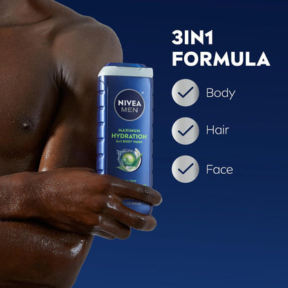 NIVEA_MEN_Maximum_Hydration_Body_Wash_for_Dry_Skin,_Aloe_Vera_Enriched,_3-in-1_Moisturizing_Body_Wash,_Face_and_Hair,_Paraben_Free,_Vegan_Formula,_16.9_Fl_Oz_Bottle,_Pack_of_3