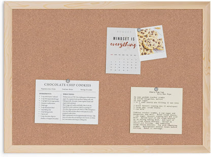 U_Brands_Cork_Bulletin_Board,_18"_x_24"_Inches,_Light_Birch_Wood_Frame_(265U00-01)