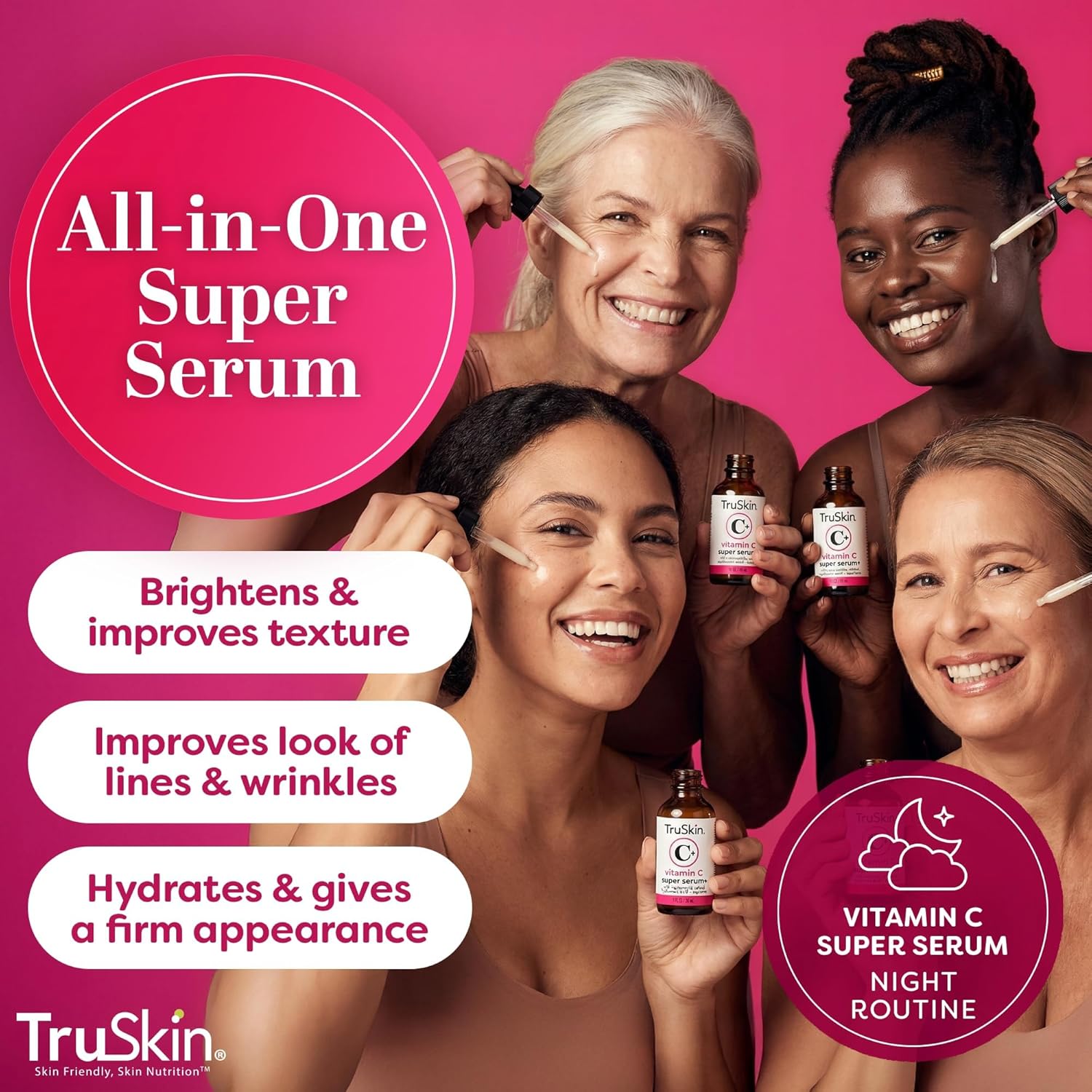 TruSkin_Vitamin_C_Super_Serum_for_Face_-_Five_Skin_Benefits_in_One_Serum_with_Vitamin_C,_Retinol,_Niacinamide,_Hyaluronic_Acid_&_Squalane_-_Brighten,_Firm_&_Smooth_the_Look_of_Skin,_2_Fl_Oz