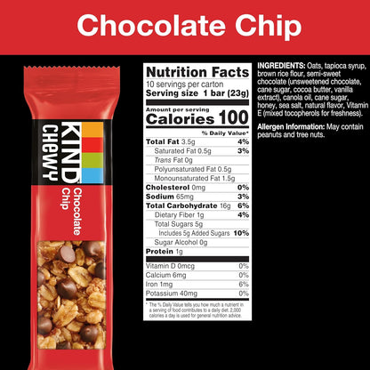 KIND_Granola_Chewy_Bar,_Chocolate_Chip,_10_Count