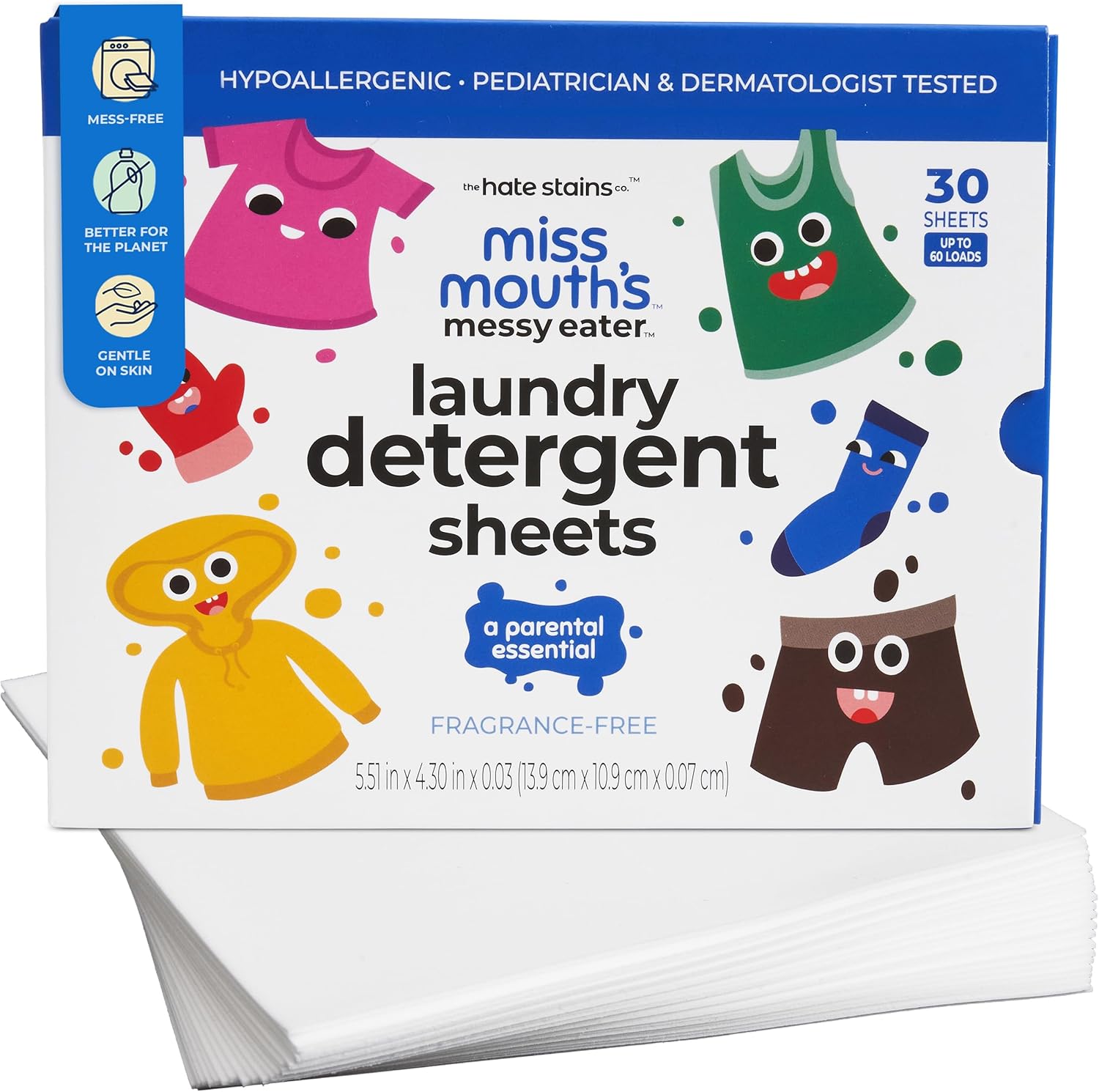 Miss_Mouth's_Messy_Eater_Laundry_Detergent_Sheets_-_60_Loads_Travel_Friendly_Detergent_Sheets_-_Hypoallergenic,_Sensitive_Skin_Safe,_Pediatrician_and_Dermatologist_Tested,_Fragrance_Free