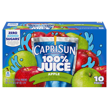 Capri_Sun_100%_Juice_Apple_All-Natural_Juice_from_Concentrate_with_added_ingredients,_10_ct_Box,_6_fl_oz_Pouches