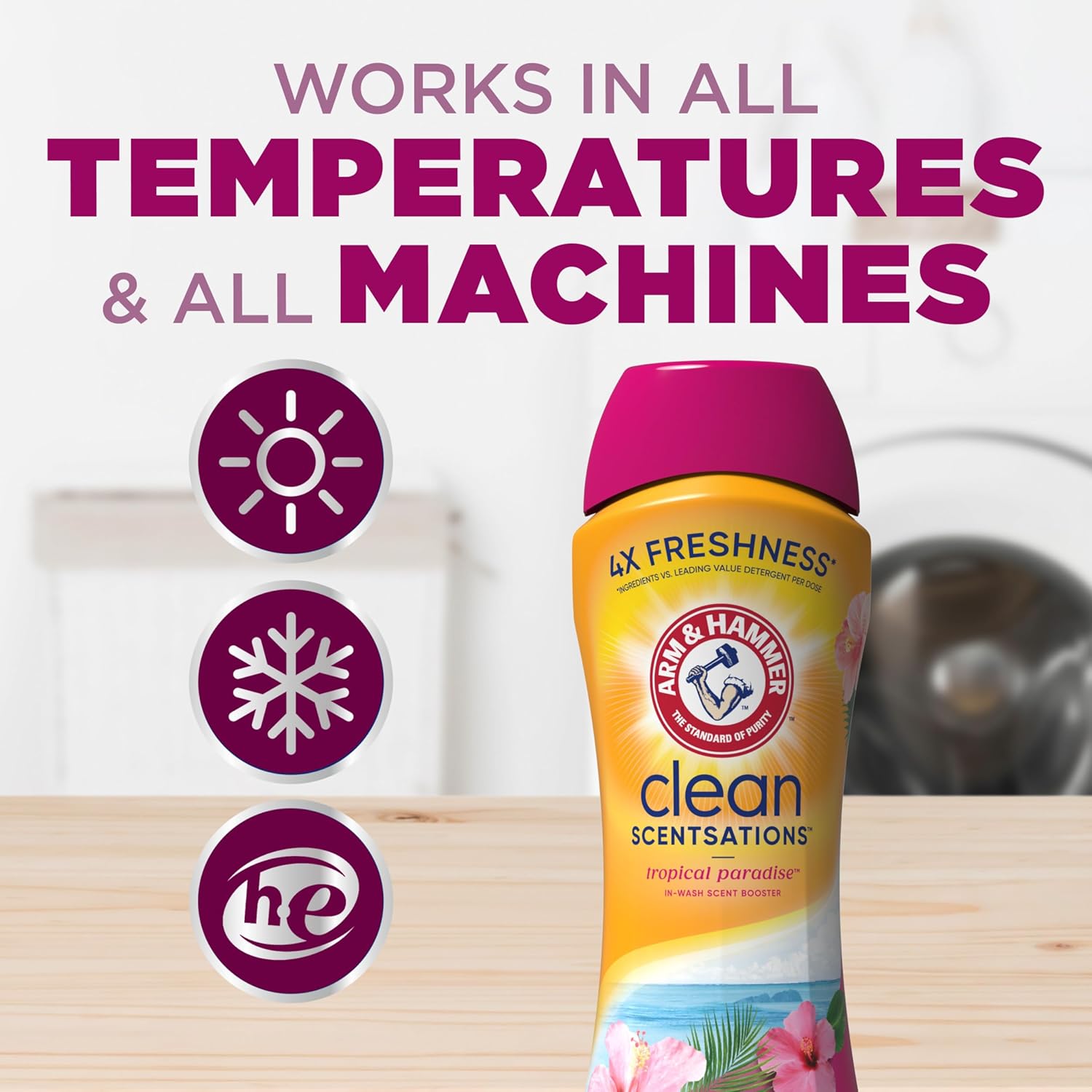 ARM_&_HAMMER_Clean_Scentsations_In-Wash_Scent_Booster,_Laundry_Scent_Booster_Tropical_Paradise_scent,_45_Oz