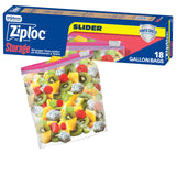 Ziploc Gallon Food Storage Slider Bags, Power Shield Technology for More Durability