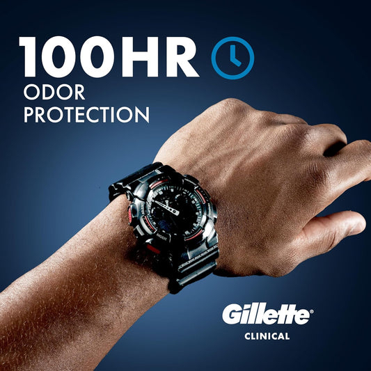 Gillette_Clinical_Antiperspirant_and_Deodorant_for_Men,_100HR_Sweat_&_Odor_Protection,_Long_Lasting_Freshness,_Anti-White_Mark_Technology,_Gentle_on_Skin,_Soft_Solid,_Ultimate_Fresh_Scent,_2.6_oz