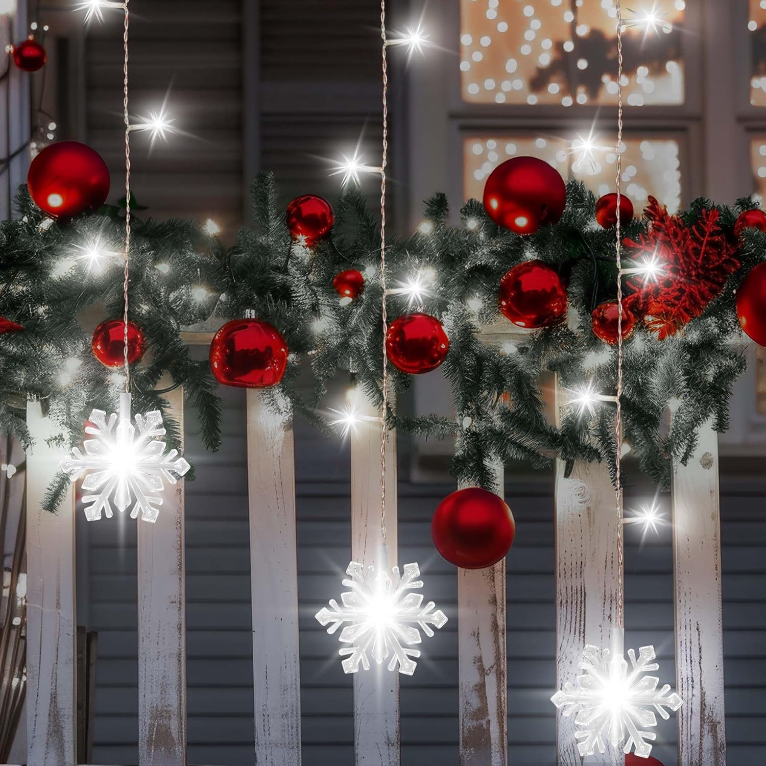 Christmas_White_Icicle_Lights_with_Snowflake,_150_LED_Curtain_Lights_with_8_Lighting_Modes,_Plug_in_Twinkle_Lights_for_Home_Christmas_Wedding_Party_Decoration