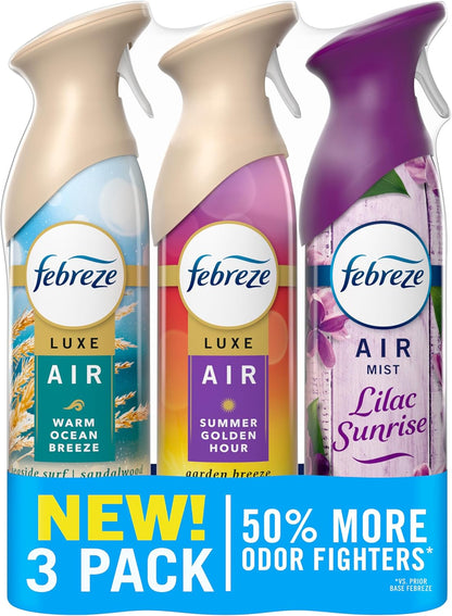 Febreze_Air_Mist,_Air_Freshener,_Odor_Fighting_Room_Spray,_Deodorizer_for_Home_Bathroom_Kitchen_Office_Apartment,_Lilac_Sunrise,_Warm_Ocean_Breeze,_Summer_Golden_Hour_Variety_Pack,_8.1oz_(Pack_of_3)