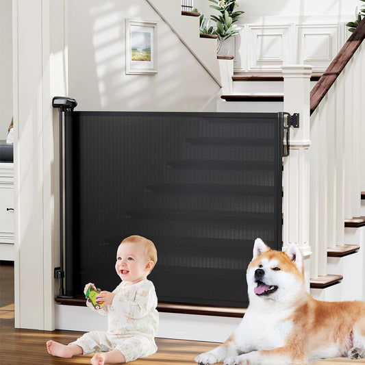 probebi_Retractable_Baby,_Child_&_Dog_Gates_for_Stairs,_Extends_to_54"_Wide_34"_Tall,_Use_for_Outdoor,_Indoor,_Hallways,_Doorways,_Deck,_Porch,_Black