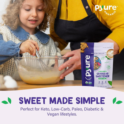 Pyure_Organic_Stevia_Blend_|_Granulated_Sugar_Substitute_with_Zero_Calories_&_Carbs_|_Keto,_Diabetic_&_Vegan_Friendly_|_Sugary_Taste_Alternative_|_USDA_Organic,_Non-GMO_|_Good_For_Baking_|_12oz