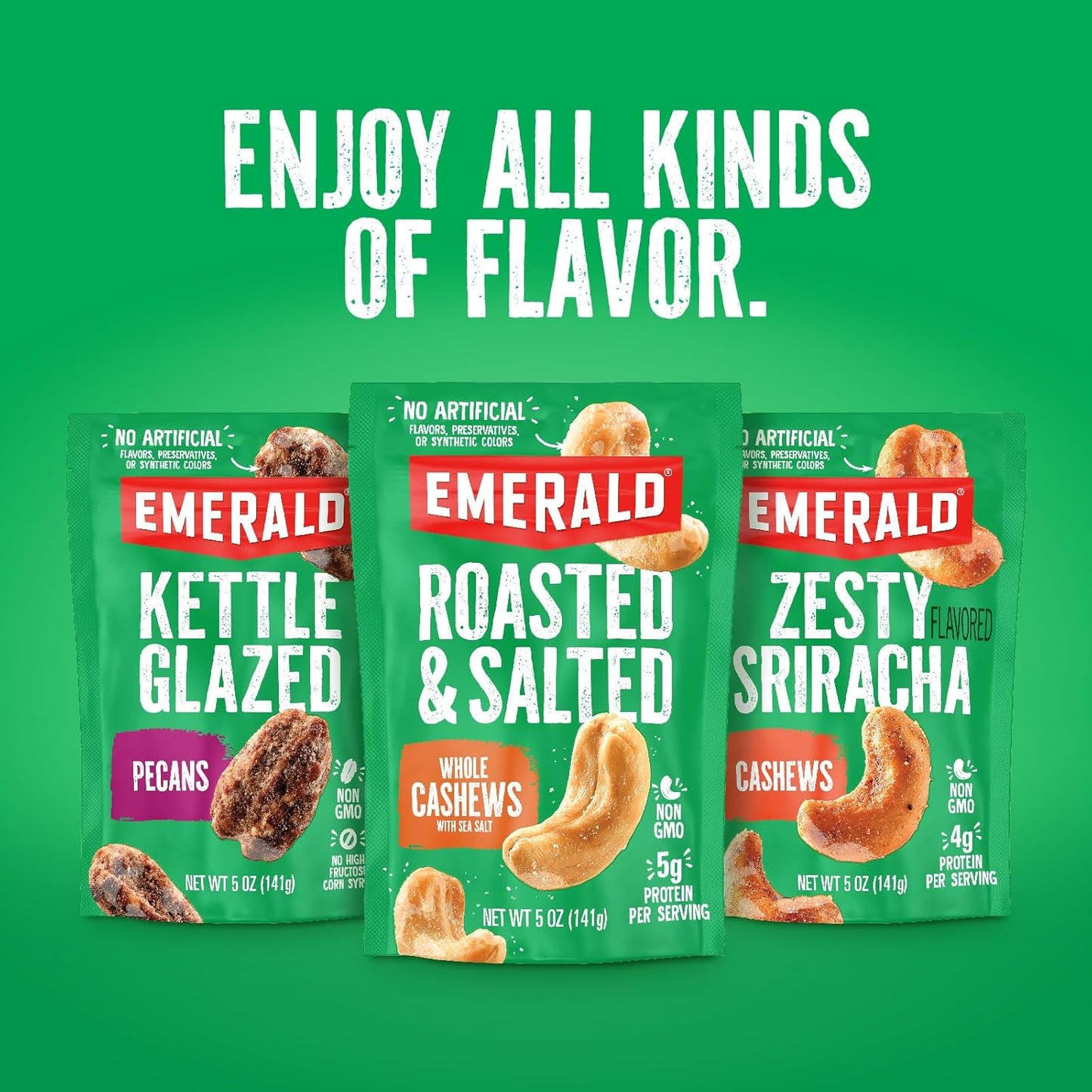 Emerald_Maple_Bourbon_Pecans_(1-Pack)_|_5oz_Resealable_Bag_|_Kosher_Dairy_Certified,_Non-GMO,_Contains_No_Artificial_Preservatives,_Flavors_or_Synthetic_Colors