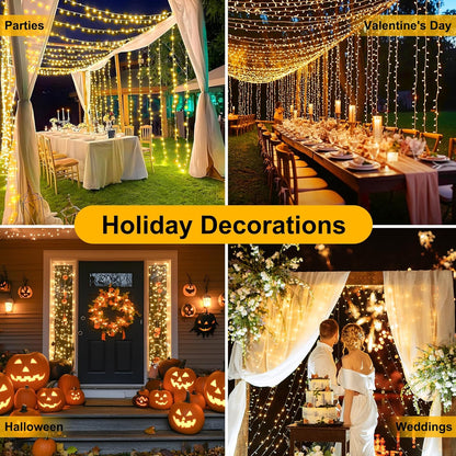33_FT_100LEDs_Christmas_Lights_Plug_in,Outdoor_Indoor_Connectable_Fairy_Lights_with_Timer_and_8_Modes,Christmas_Tree_Lights_for_Garden_Party_Wedding_Christmas_Decoration(Warm_White)