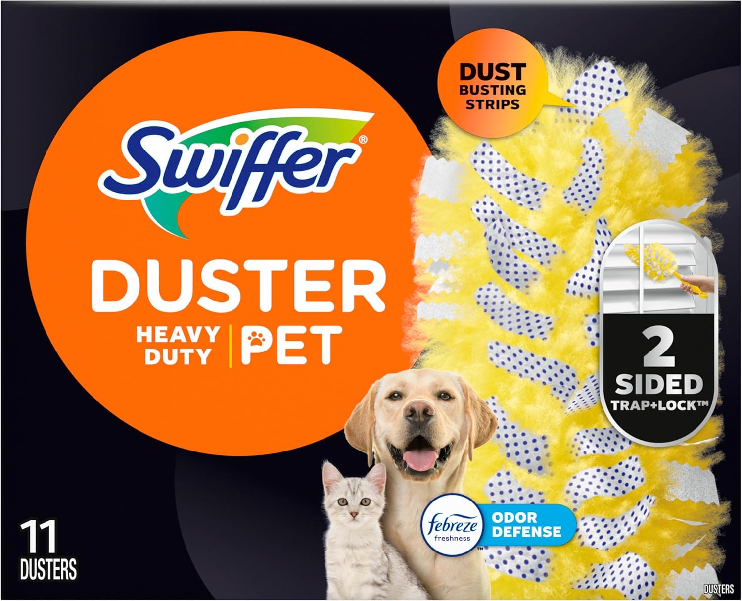 Swiffer_Pet_Heavy_Duty_Dusters_Refills,_Multisurface_360_Dusters_with_Febreze_Odor_Defense,_11_Count