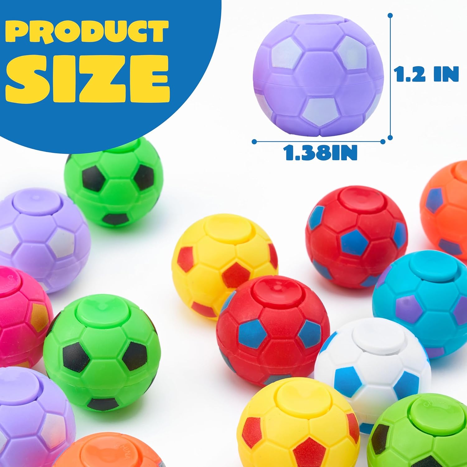 JOYIN_36_Pack_Soccer_Fidget_Spinners_for_Kids,_Goodie_Bag_Stuffers_for_Birthday_Party,_Soccer_Party_Favors,_Fidget_Toys_Bulk,_Stress_Balls,_Treasure_Box_for_Classroom