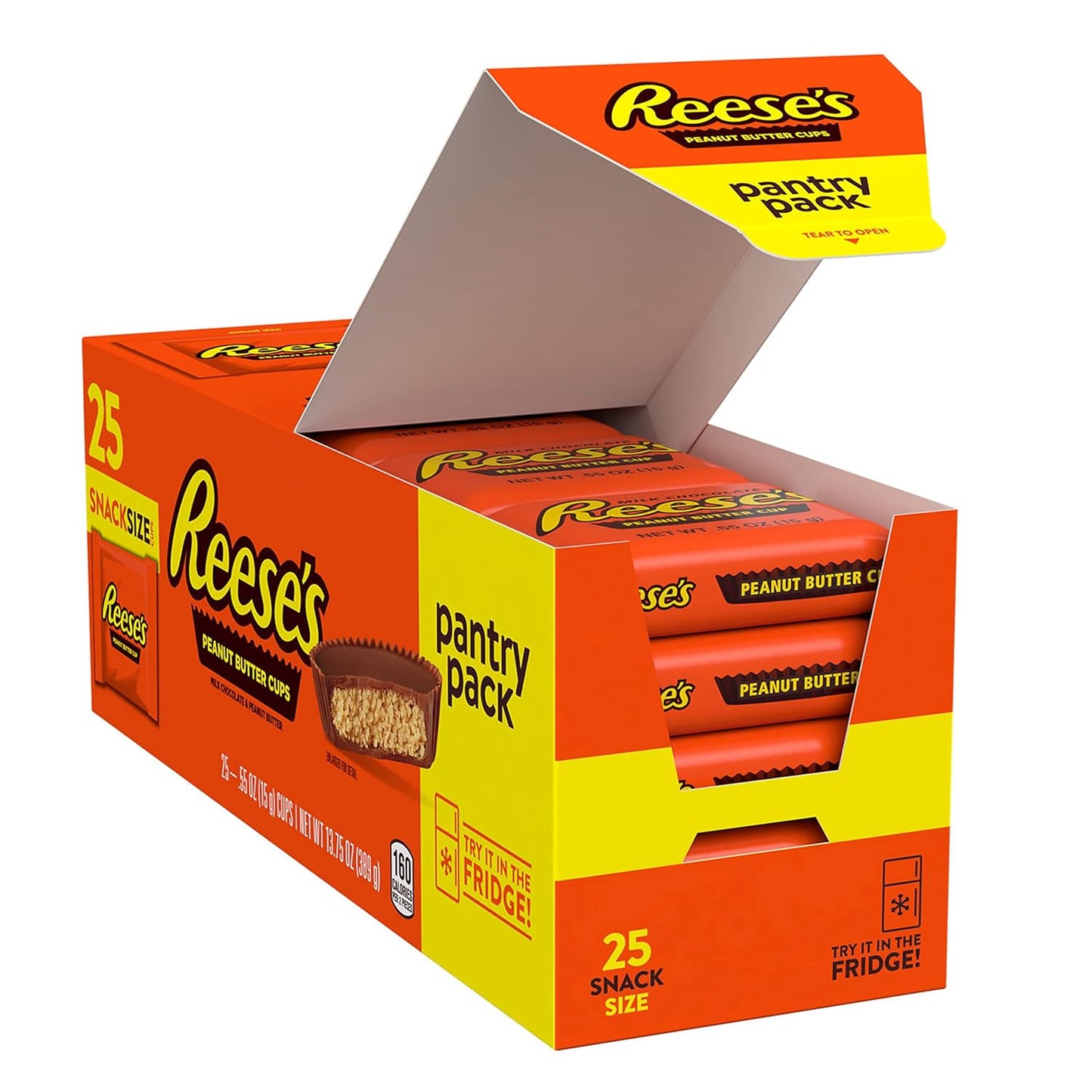 REESE'S_Milk_Chocolate_Snack_Size_Peanut_Butter_Cups,_Candy_Pantry_Pack,_Halloween_Candy,_13.75_oz_(25_Pieces)