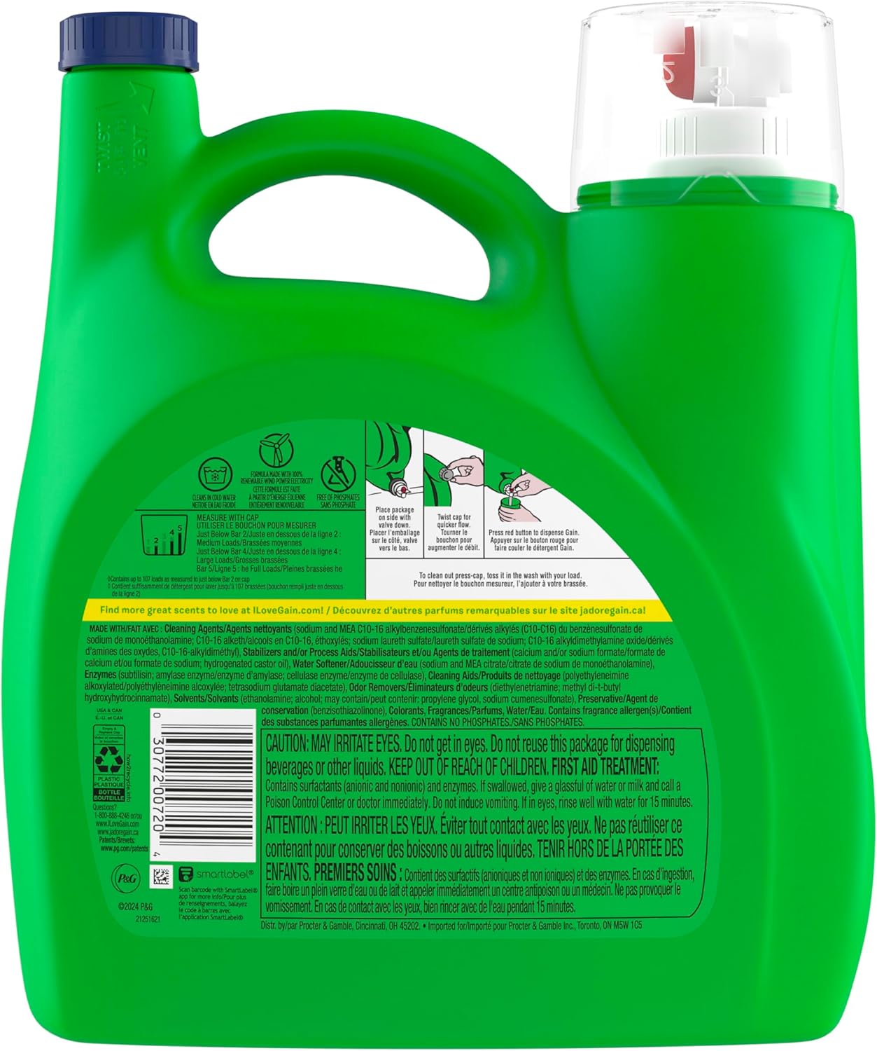 Gain_Liquid_Laundry_Detergent,_Spring_Daydream_Scent,_154_fl_oz,_107_loads,_Freshness_+_Odor_Fighting,_Laundry_Detergent_Liquid_Soap,_HE_compatible