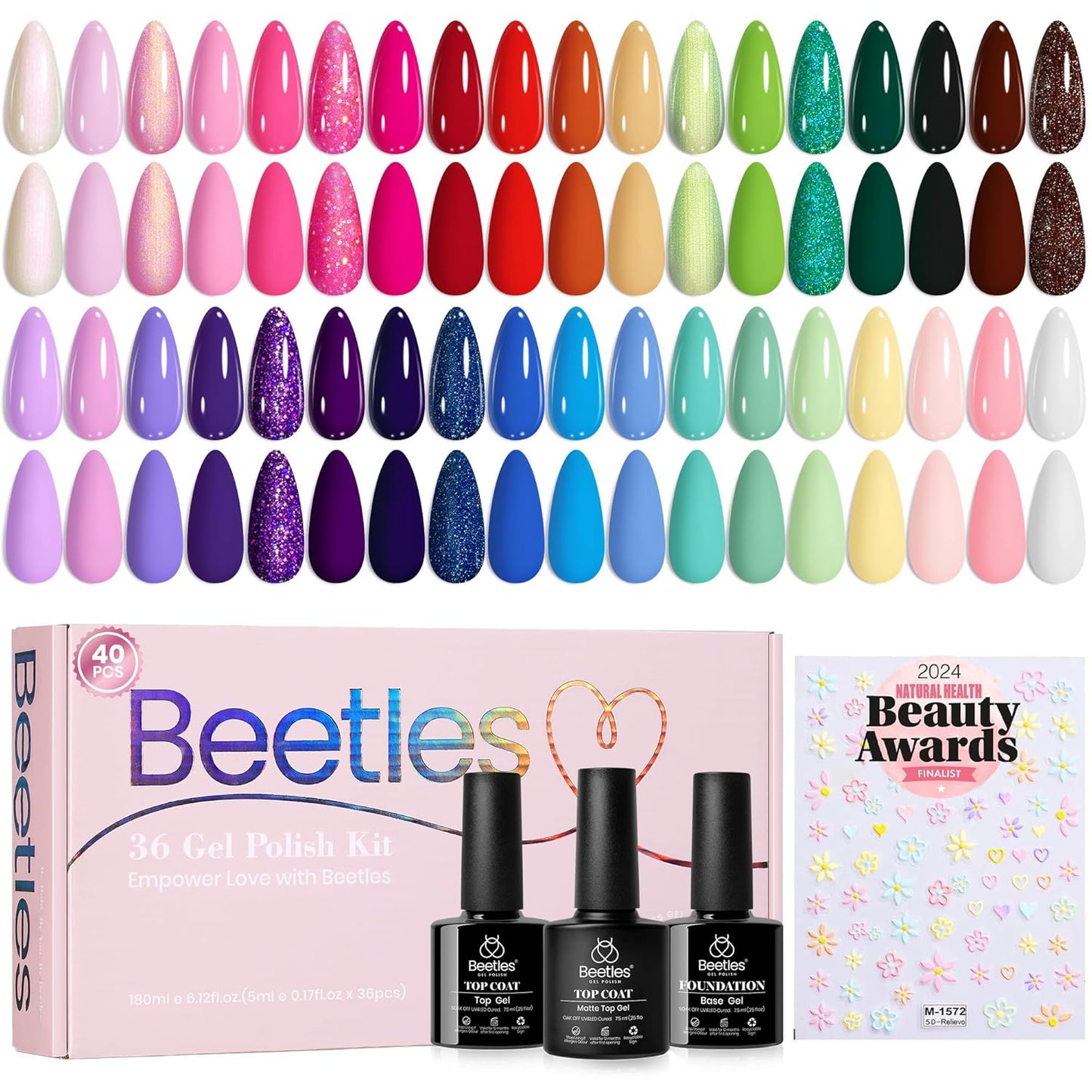 beetles_Spring_Gel_Nail_Polish_Set_-_36_Colors_Verse_of_Flower_Gel_Nail_Kit_Pink_White_Black_Red_Purple_Blue_Yellow_Gel_Colors_&_3Pcs_Base_Top_Coat_Soak_off_UV_Home_Salon_Easter_Gift_for_Women