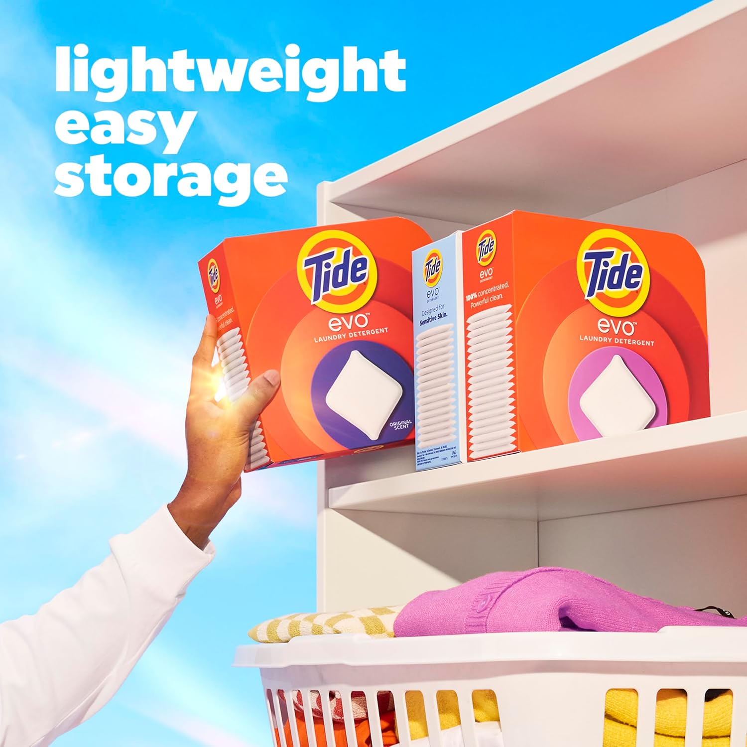 Tide_evo_Spring_Blast_Scent_Laundry_Detergent_Fiber_Tiles_Works_on_100%_of_Common_Stains_Safe_for_All_Machines_and_Water_Conditions_Concentrated_HE_Compatible_Clean_and_Instant_Dissolve,_42_Count