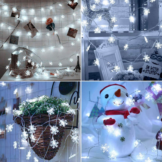BrizLabs_White_Snowflake_Christmas_String_Lights,_16.08ft_40_LED_Christmas_Lights_with_Remote,_Snowflake_String_Light_Battery_Operated,_8_Modes_Xmas_Tree_Light_Waterproof_for_Outdoor_Indoor_Decoration