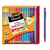 BIC Xtra-Smooth Pastel Mechanical Pencils with Erasers, Medium Point, Bulk School Supplies for Students and Teachers
