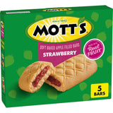 Mott's Soft Baked Apple Filled Bars, Blueberry Flavor Snacks, Made with Real Fruit, 5 Ct, 6.55 oz