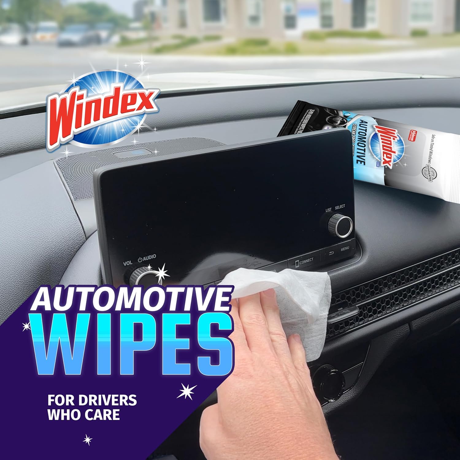 Windex_Auto_Wipes_for_Car_Windows,_Mirrors_and_Screens,_Pre-Moistened_Car_Cleaner_Wipes_for_Quick_Streak-Free_Shine,_Guaranteed_Safe_for_Tinted_Windows_and_Electronics,_25_count_(Pack_of_1)