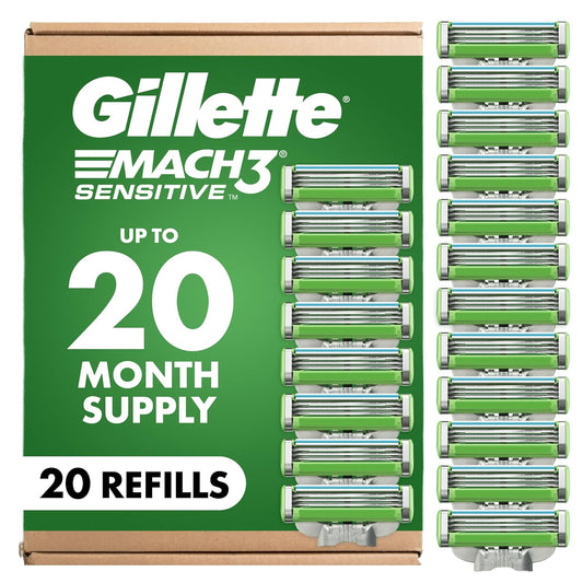 Gillette_Mach3_Sensitive_Mens_Shaving_Razor_Blade_Refills,_20_Count