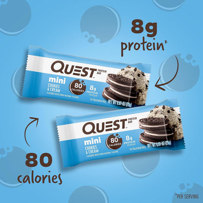 Quest_Nutrition_Mini_Cookies_&_Cream_Protein_Bars,_8g_Protein,_1g_Sugar,_2g_Net_Carbs,_Gluten_Free,_14_Count