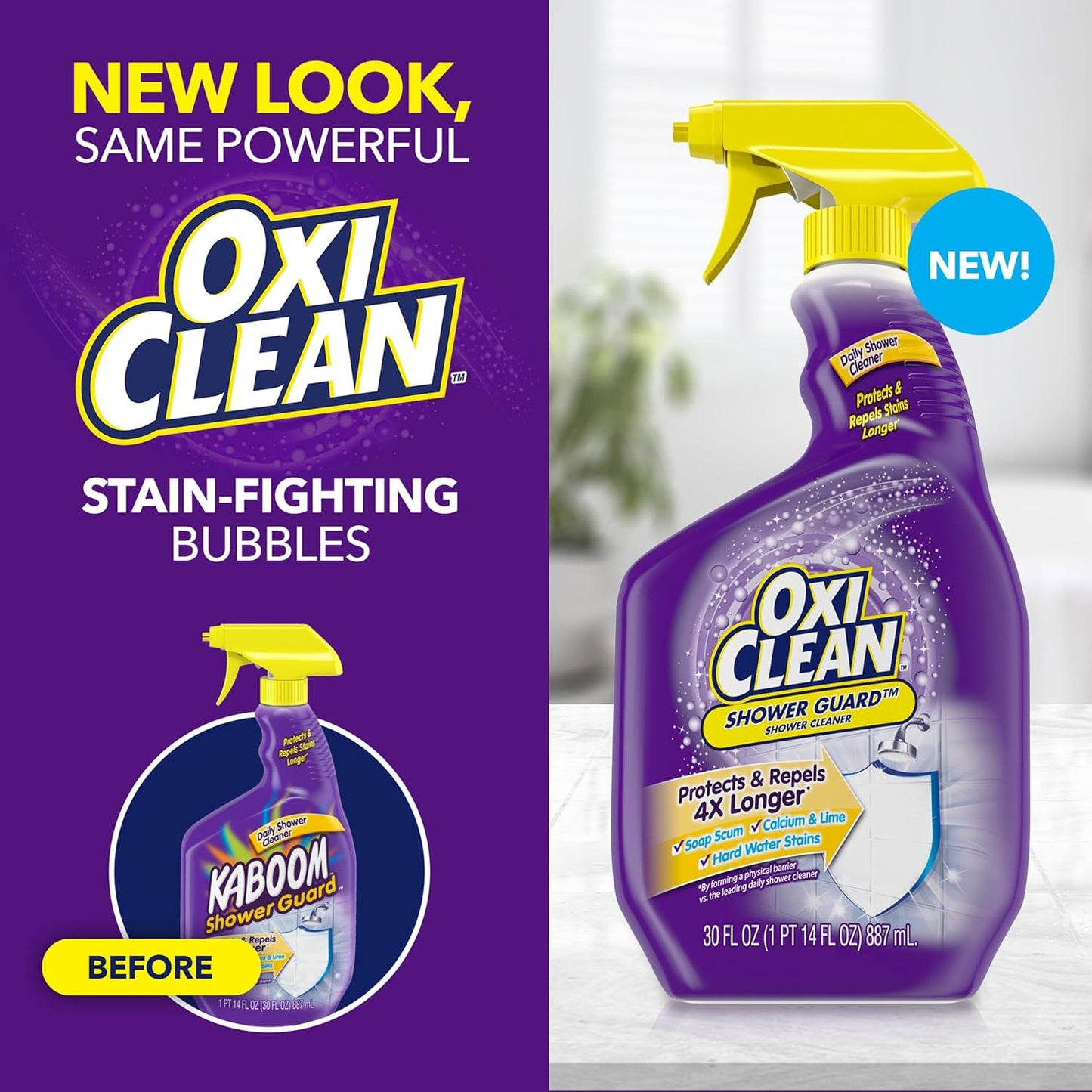 OxiClean_Shower_Guard_Daily_Shower_Cleaner,_30 oz.,_Protects_&_Repels_Stains