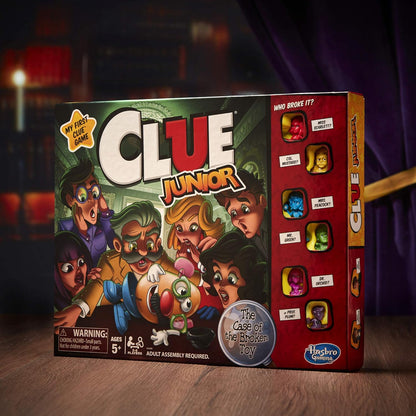 Hasbro_Gaming_Clue_Junior_Board_Game_for_Kids_Ages_5_and_Up,_Case_of_The_Broken_Toy,_Classic_Mystery_Game_for_2-6_Players