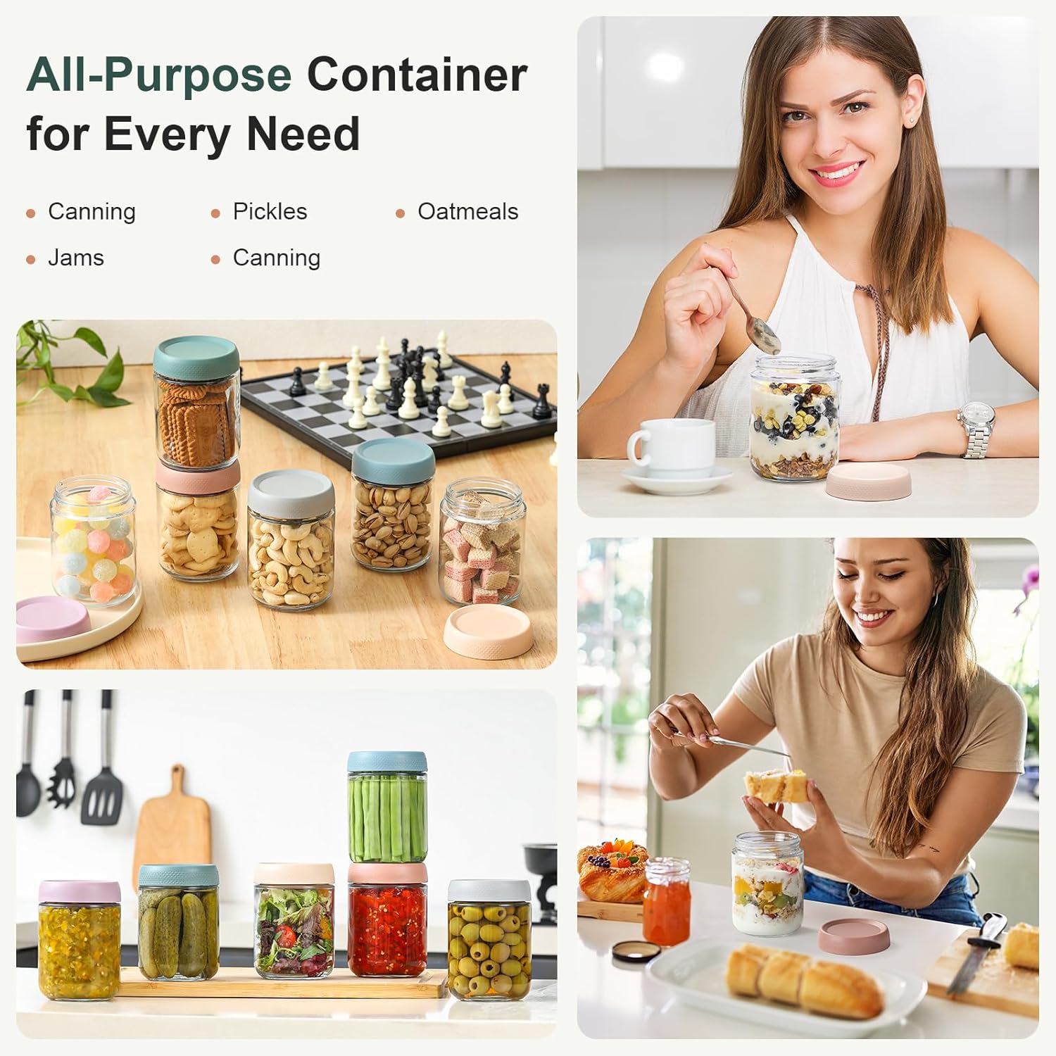 NETANY_6-pack_16_oz_Overnight_Oats_Containers_with_Lids,_Glass_jars_with_Airtight_Lids,_Wide_mouth_Mason_Salad_jars,_Glass_Food_Storage_Containers_for_Snacks_Yogurt_Spice_Sugar