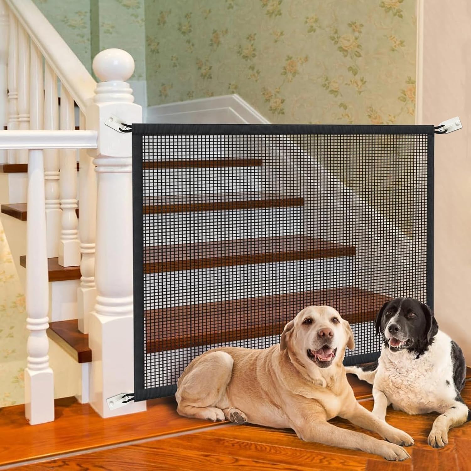 Cupount_Dog_Screen_Mesh_Gate_for_Stairs_Pet_Gates_for_The_House:_for_Doorways_Stairways_Indoor_29_inches_Tall,_38_inch_Wide,_Fits_32-35_inch_Openings